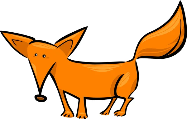 Cartoon illustration of red fox — Stock Vector