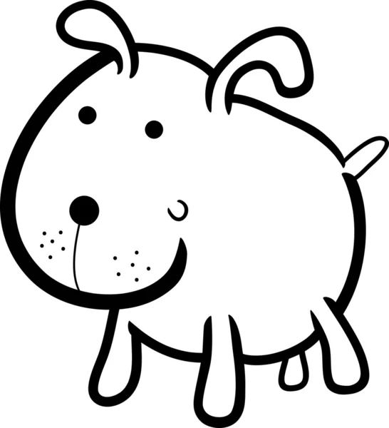 Cute dog for coloring book — Stock Vector