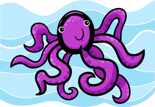 Ilustracja kreskówka ładny Octopus — Wektor stockowy
