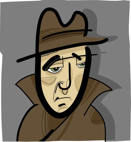 Illustration homme au chapeau — Image vectorielle