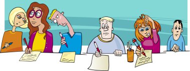 Pupils and Difficult Test Exam clipart