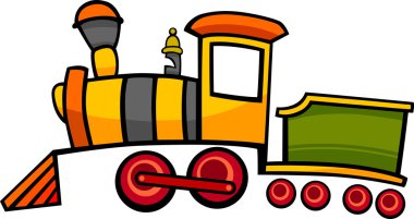 Cartoon train or locomotive clipart