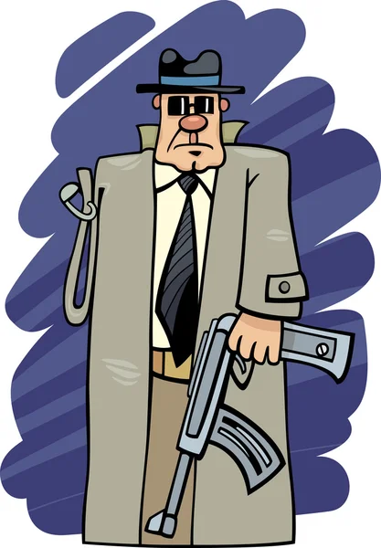1 つの武装強盗の漫画 — ストックベクタ