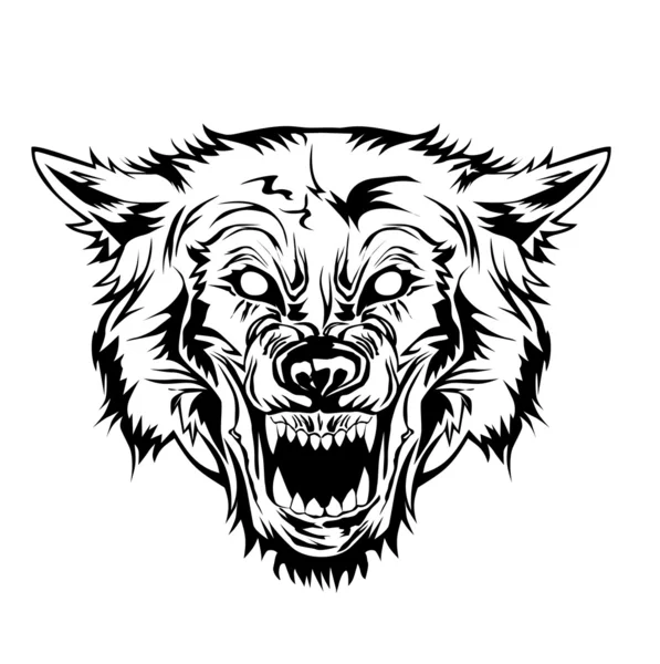 Muzzle of a wolf — Stock Vector