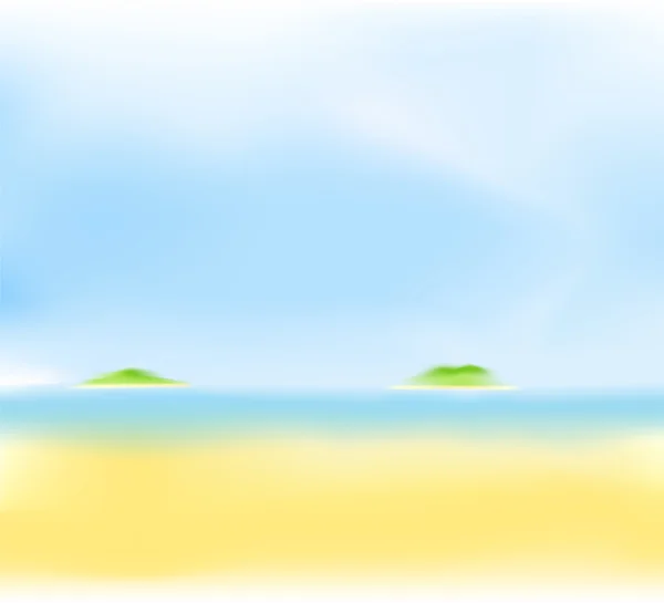 stock vector Summer beach blur background