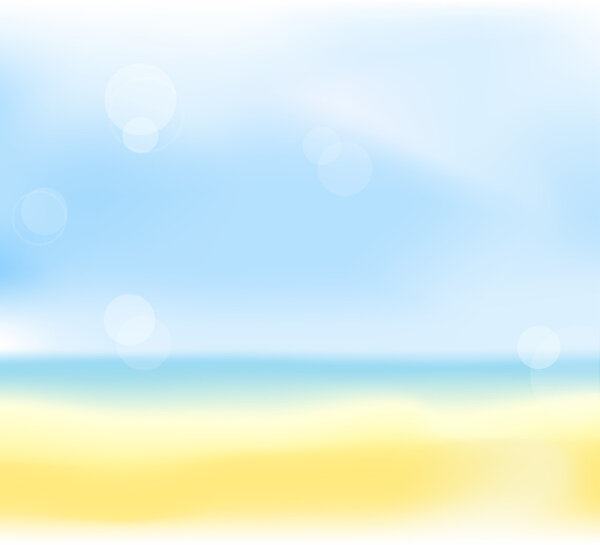 Summer beach blur background