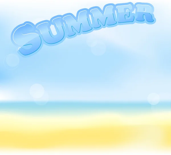 Playa de verano — Vector de stock