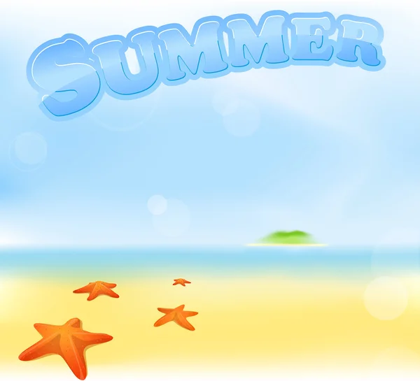 Plage d'été — Image vectorielle