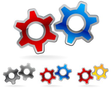 Gear logo set clipart