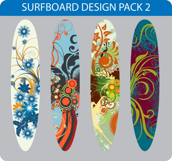 Pacchetto design tavola da surf — Vettoriale Stock