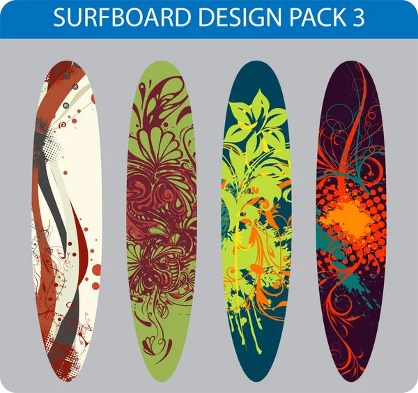 Surfboard design pack — Stock Vector