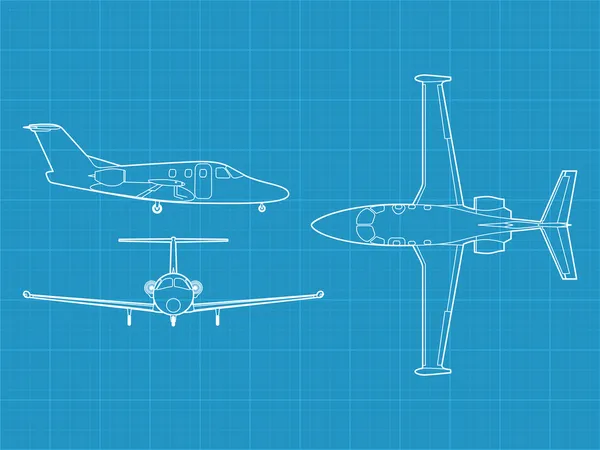 Moderní civilní letadlo — Stockový vektor