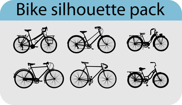 Vector bike silhouettes