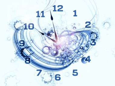 Exploded clock clipart