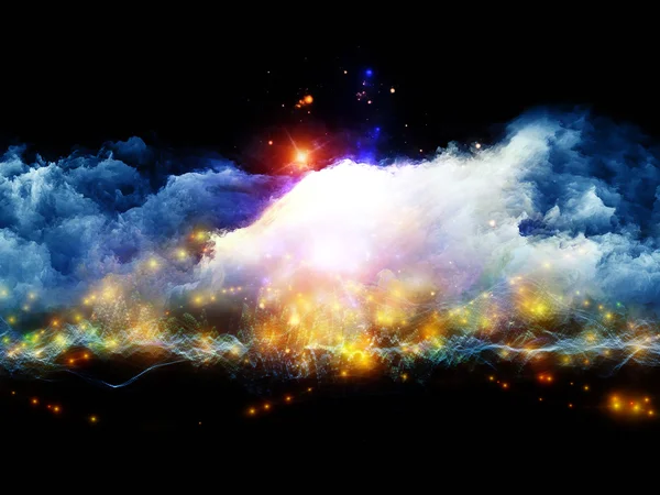 Τριών διαστάσεων fractal σύννεφα — Φωτογραφία Αρχείου