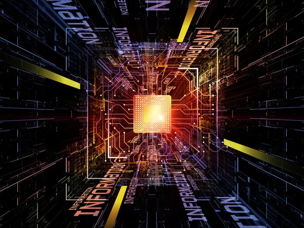 Visualização da CPU digital — Fotografia de Stock
