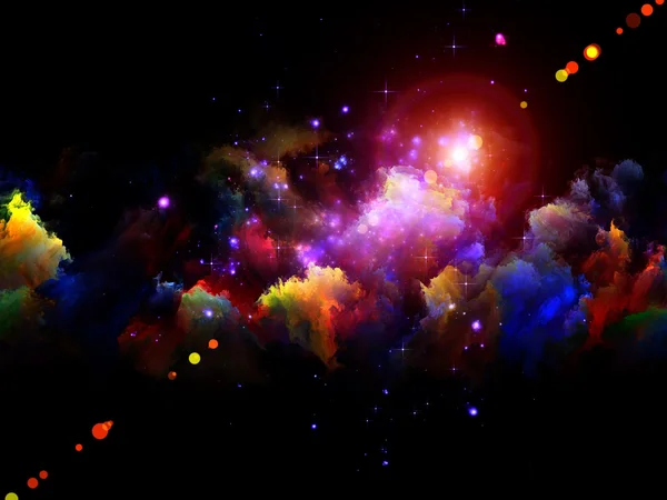 Kleurrijke drie dimensionale fractal wolken — Stockfoto
