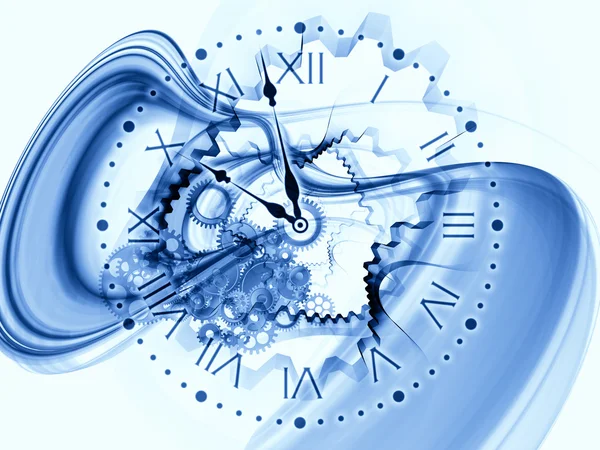 Rozsunięty zegar — Zdjęcie stockowe