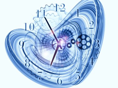 Exploded clock clipart