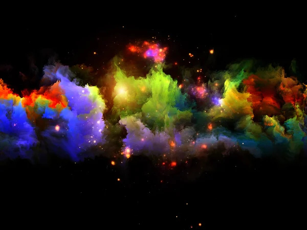 Nubi frattali tridimensionali colorate — Foto Stock