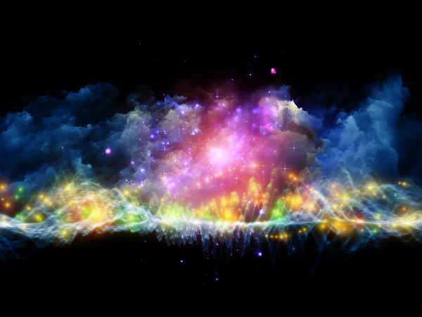 Färgglada fraktala moln — Stockfoto