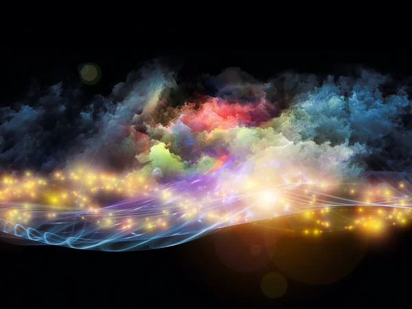 Lights in fractal foam — Stock Photo, Image