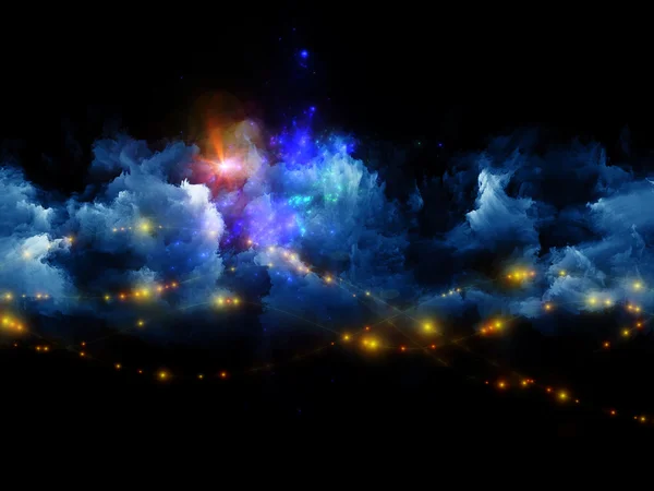 Nubes fractales tridimensionales — Foto de Stock
