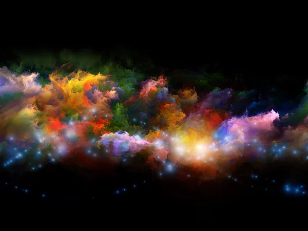 Тривимірні фрактальні хмари — стокове фото