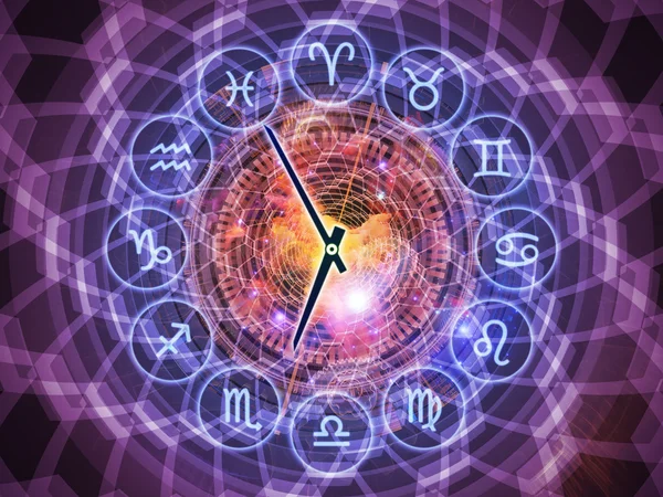Zegar znak zodiaku — Zdjęcie stockowe