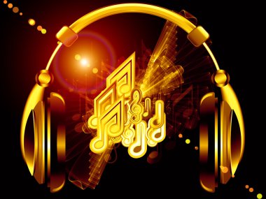 Headphones music clipart