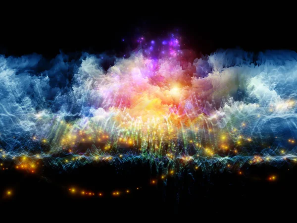 Drie dimensionale fractal wolken — Stockfoto