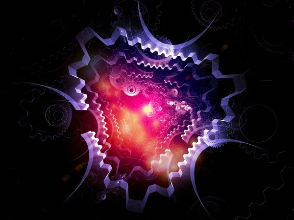 Interaction of gears — Stock Photo, Image