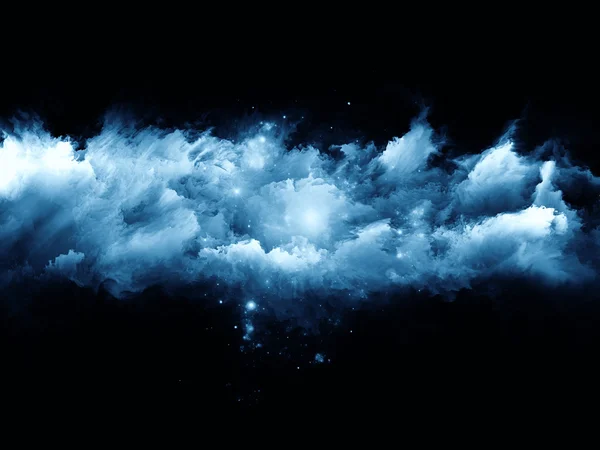 Tre dimensionell fraktala moln — Stockfoto