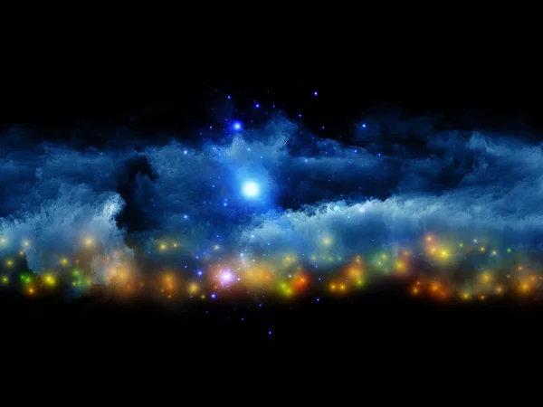 Nuvens fractais tridimensionais — Fotografia de Stock