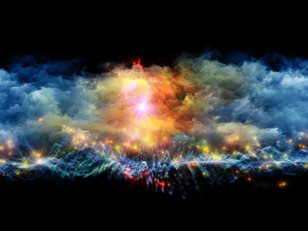 Vibrant fractal foam — Stock Photo, Image