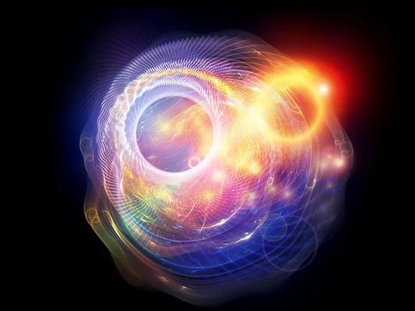 Fraktal disk parlayan — Stok fotoğraf