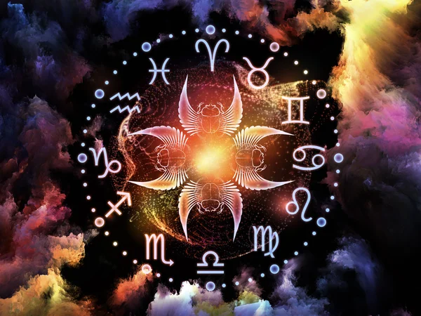 占星学的背景 — 图库照片