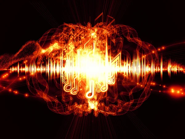 Fluctuations of sound energy — Stock Photo, Image