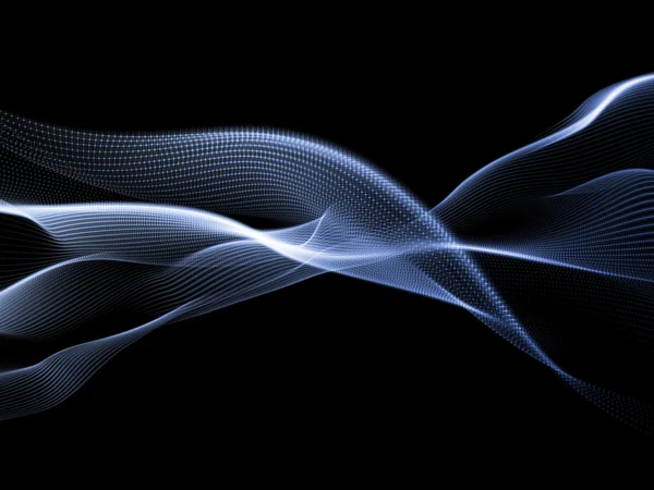 Виртуальная синусовая волна — стоковое фото