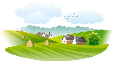 Village. Agriculture clipart