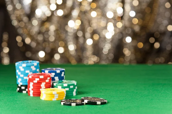 Chip di poker colorati — Foto Stock