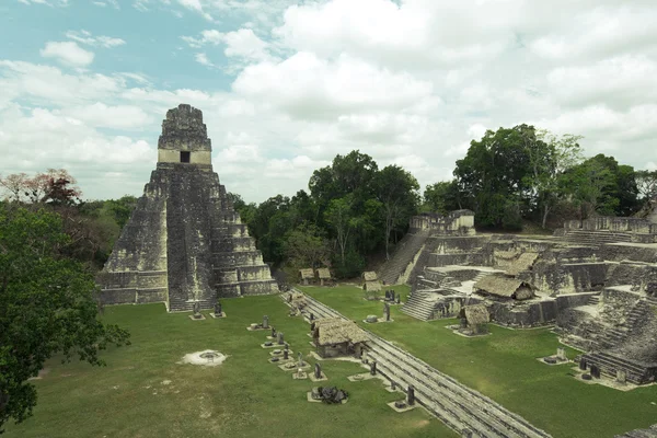 Antiguas ruinas mayas en la selva Tikal — Foto de Stock