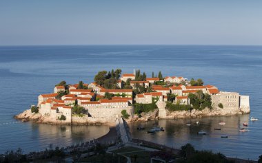 ada şehri st.stephan Adriyatik Denizi'nde, Karadağ
