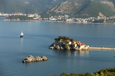 ada şehri st.stephan Adriyatik Denizi'nde, Karadağ