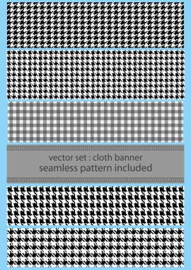 Banner set of fabric clipart