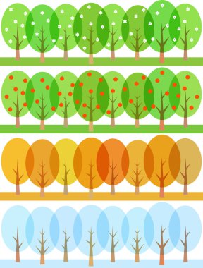 Four seasons clipart