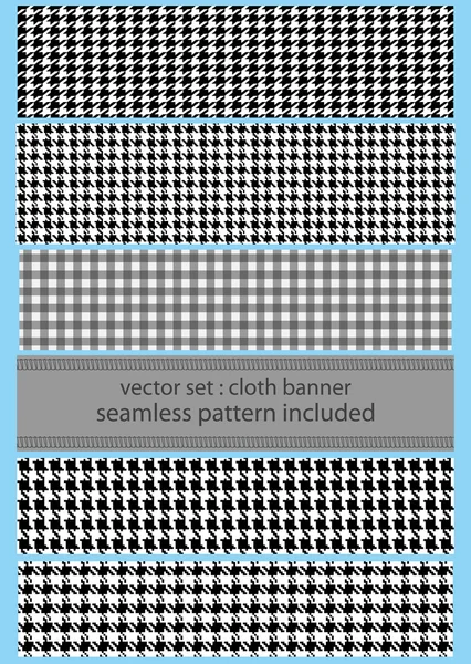 Stock vector Banner set of fabric