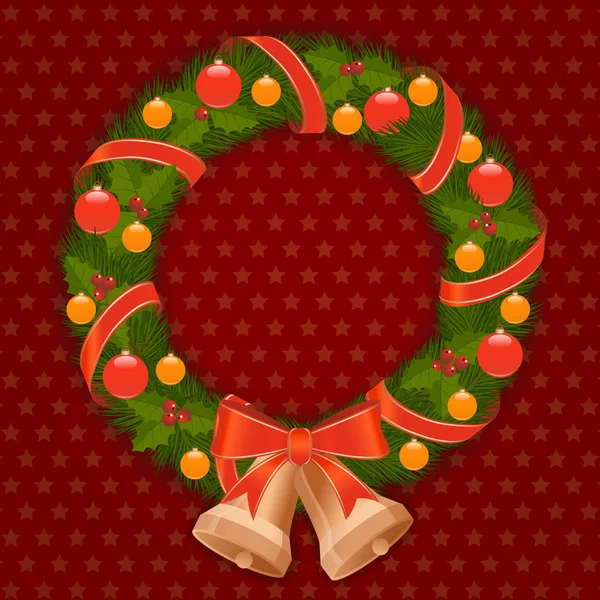 Christmas wreath — Stock Vector