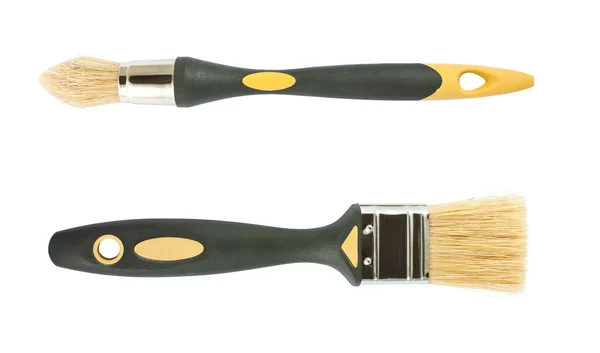 Round and flat paint brush — Stock Photo, Image