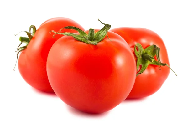 Tres tomates rojos — Foto de Stock